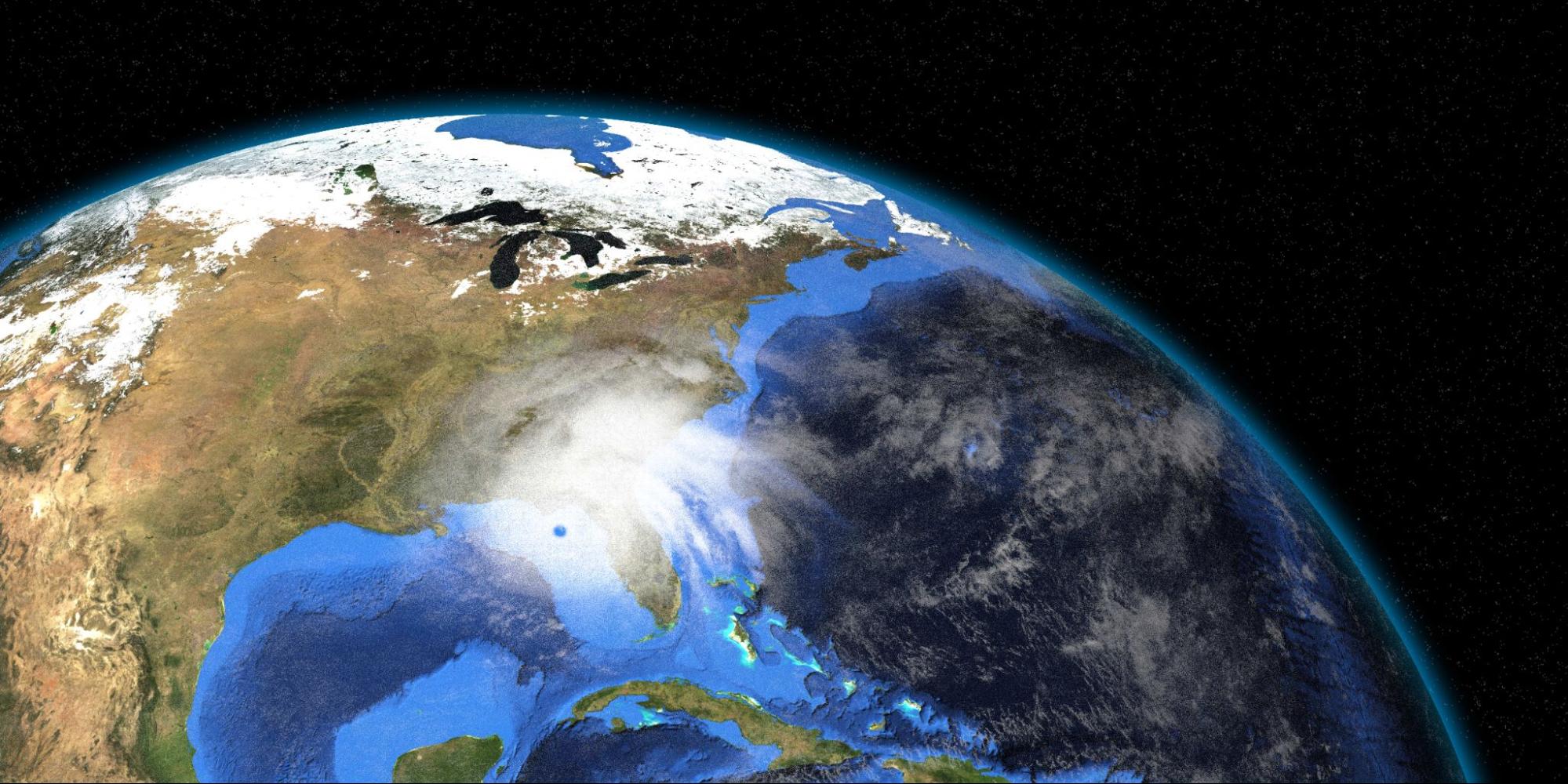 Satellite rendering of Hurricane Ian from the 2022 Atlantic Hurricane season