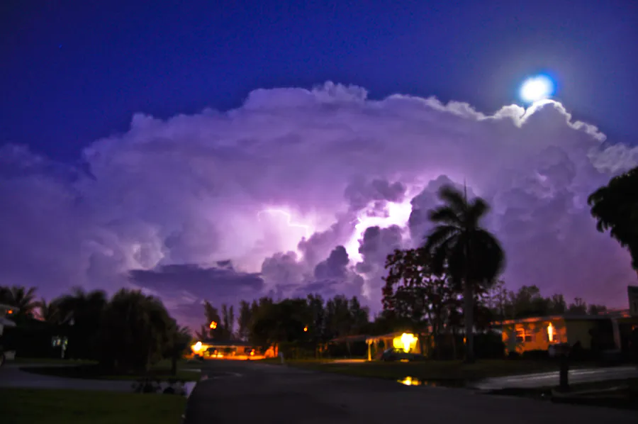 lightning in clouds