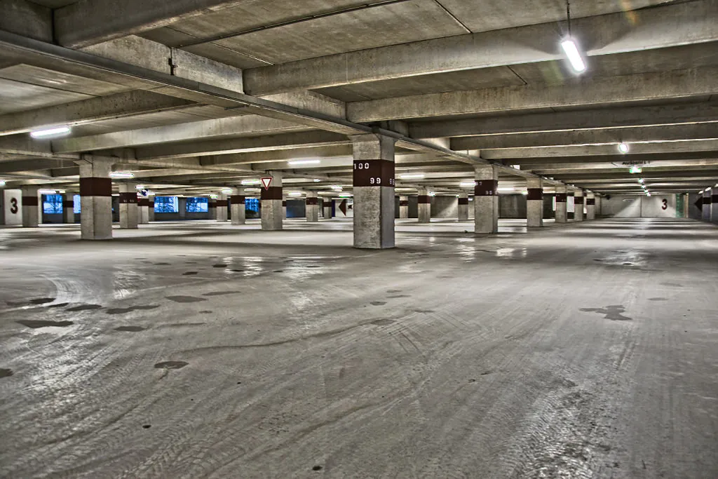 an image of a parking garage